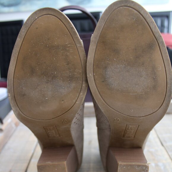 BRASH | Women's | 3"-4" Open-Toe Booties | Ankle Boots | Heels | Beige | Size 10 - Picture 13 of 13